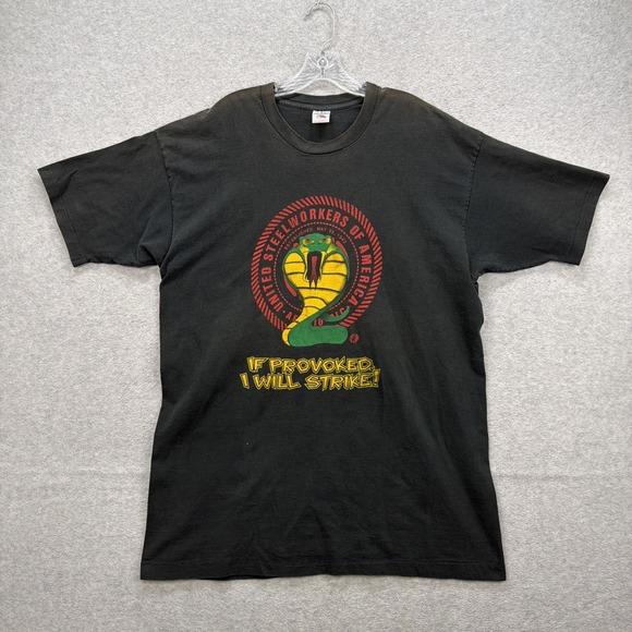 Fruit of the Loom Other - Vintage United Steelworkers Of America T Shirt‎ Mens XL* Black USA Single Stitch